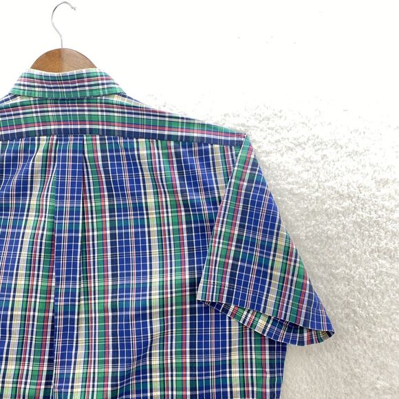 Ralph Lauren Shirt Mens Large Multicolor Plaid Crown Crest Preppy Corpcore Top - Picture 8 of 16